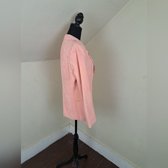 Custom Made Ricky Bo Hilton Hotel 1/F Hong Kong Women's Pink Suede Blazer VTG - Picture 4 of 16